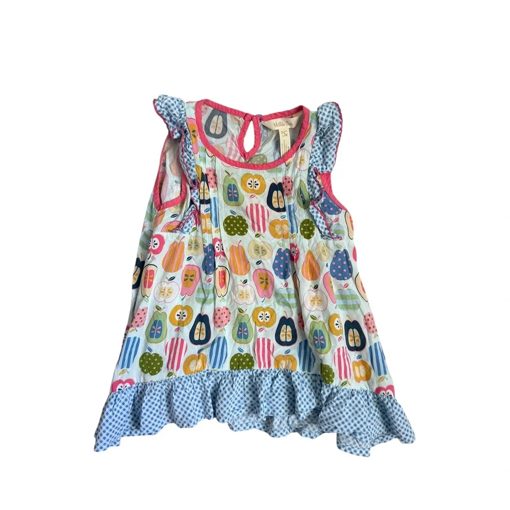 Matilda Jane The Adventure Begins Quiz Me Top Apples Pears Ruffles Girls Size 4